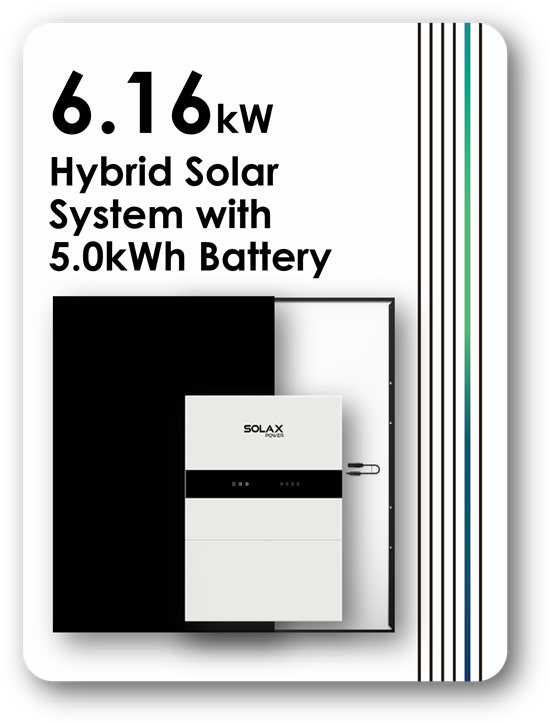 Solax Single Phase 6.16kW Hybrid Solar System with 5.0kWh Battery