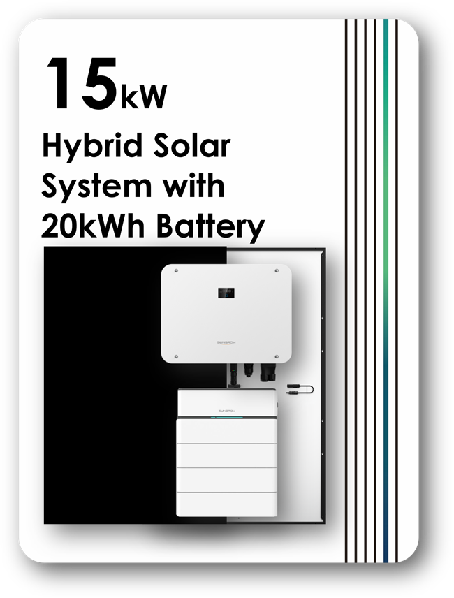 Sungrow Three Phase 15kW Hybrid Solar System with 20.0kWh Battery