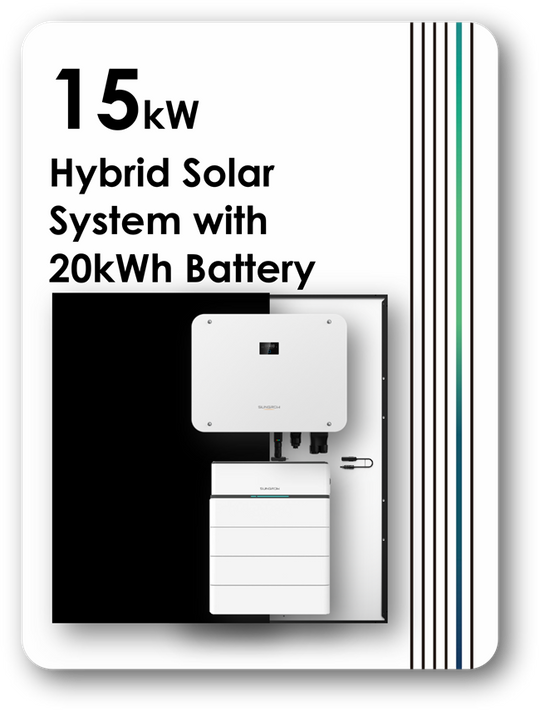 Sungrow Three Phase 15kW Hybrid Solar System with 20.0kWh Battery