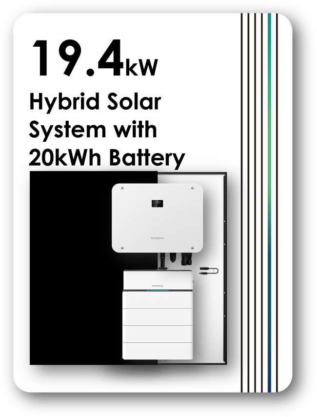 Sungrow Three Phase 19.4kW Hybrid Solar System with 20.0kWh Battery