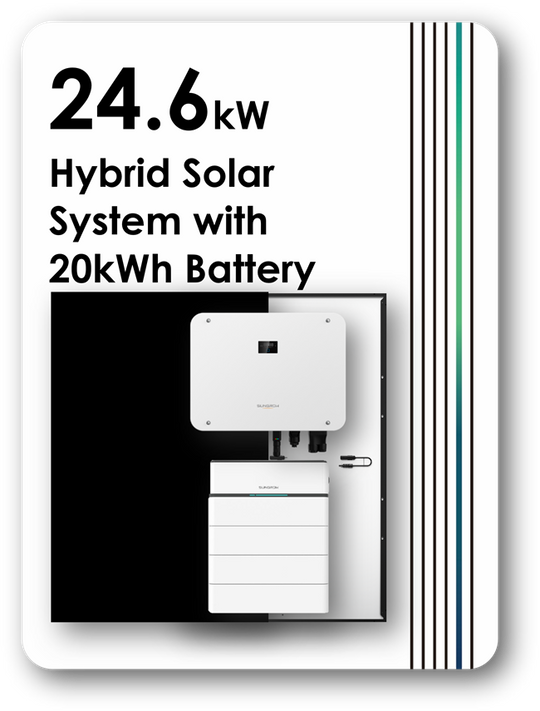 Sungrow Three Phase 24.6kW Hybrid Solar System with 20.0kWh Battery