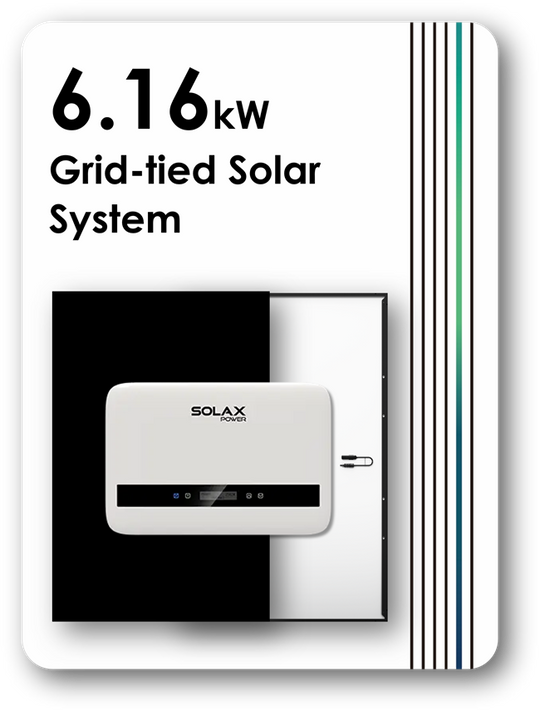 Solax Single Phase 6.16kW Grid-tied Solar System